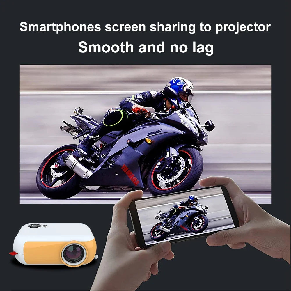 Yinzam Drop Shipping A10 Projector, Mini Wireless Smartphone Mirror Screen WiFi Projector with Portable 1080p Video Projectors